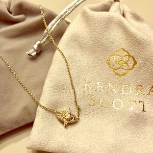 Kendra Scott Evil Eye Gold Necklace w CZ